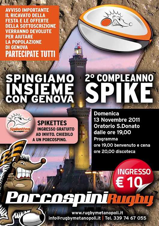 2 compleanno di SPIKE - Spingiamo Insieme per Genova